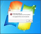 Permanente Fehlermeldung nach dem Systemstart